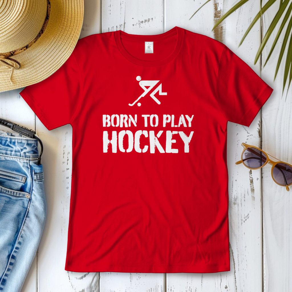 Damen T-Shirt - BORN TO PLAY HOCKEY