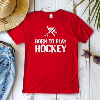 Damen T-Shirt - BORN TO PLAY HOCKEY