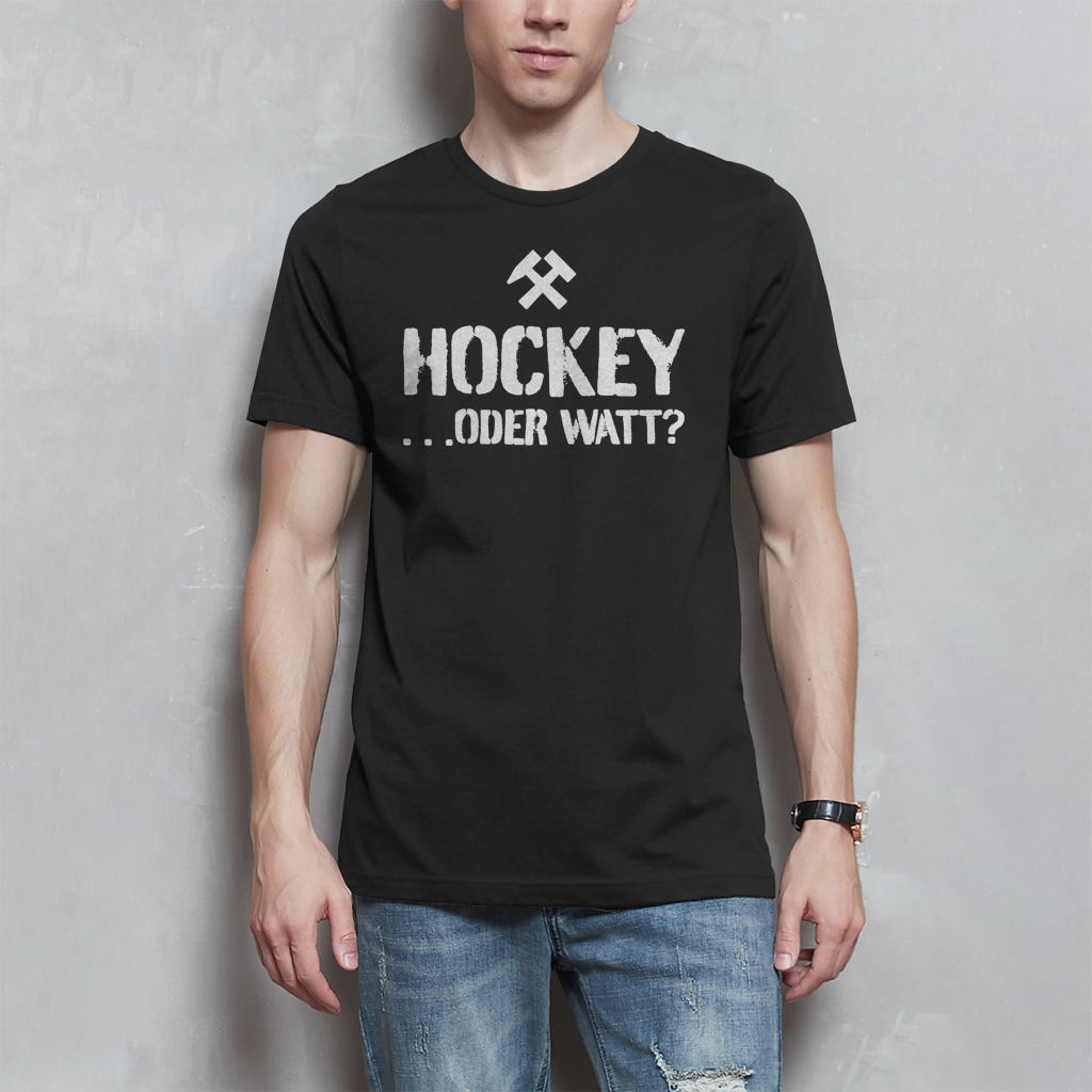 Herren T-Shirt - HOCKEY ...ODER WATT?