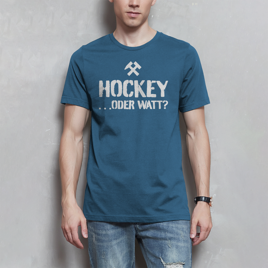 Herren T-Shirt - HOCKEY ...ODER WATT?