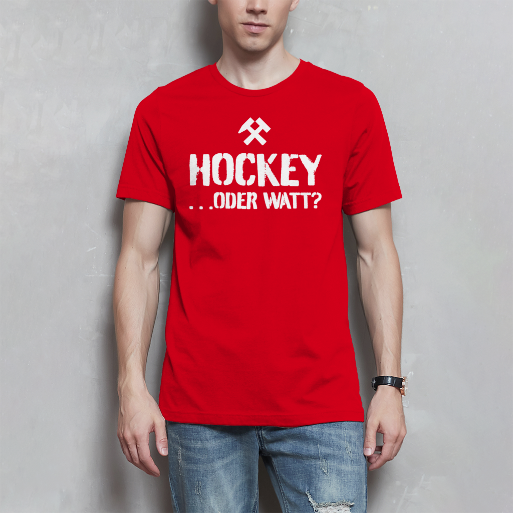 Herren T-Shirt - HOCKEY ...ODER WATT?