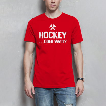 Herren T-Shirt - HOCKEY ...ODER WATT?